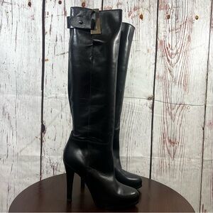 Barbara Bui Black Leather Over-the-Knee Stiletto Boots hidden platform 41 (11)